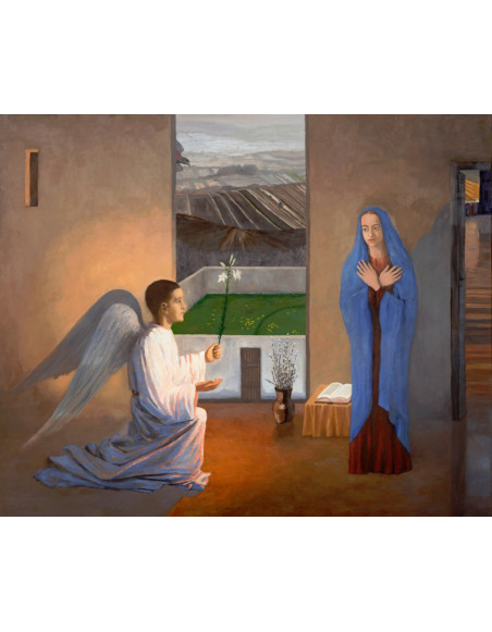 „Zwiastowanie” - Krzysztof Klimek | Reprodukcja obrazu religijnego