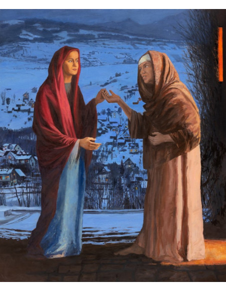 „Nawiedzenie św. Elżbiety” - Krzysztof Klimek | Reprodukcja obrazu religijnego