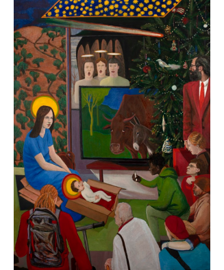 Reprodukcja „Boże Narodzenie I” - Grzegorz Wnęk | Obraz religijny
