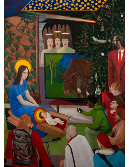 Reprodukcja „Boże Narodzenie I” - Grzegorz Wnęk | Obraz religijny