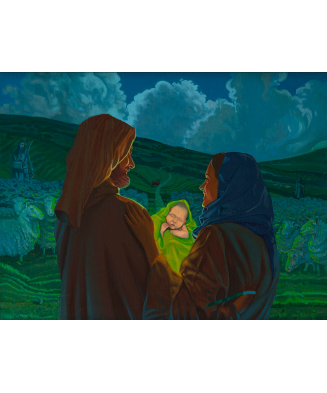 Obraz Jacak Hajnosa ze sceną Boze Narodzenie