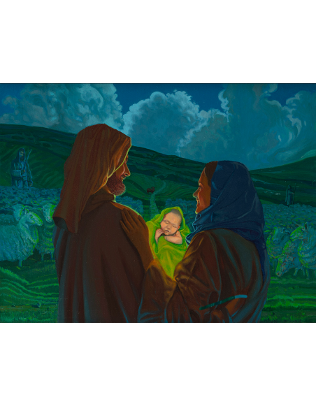 Obraz Jacak Hajnosa ze sceną Boze Narodzenie