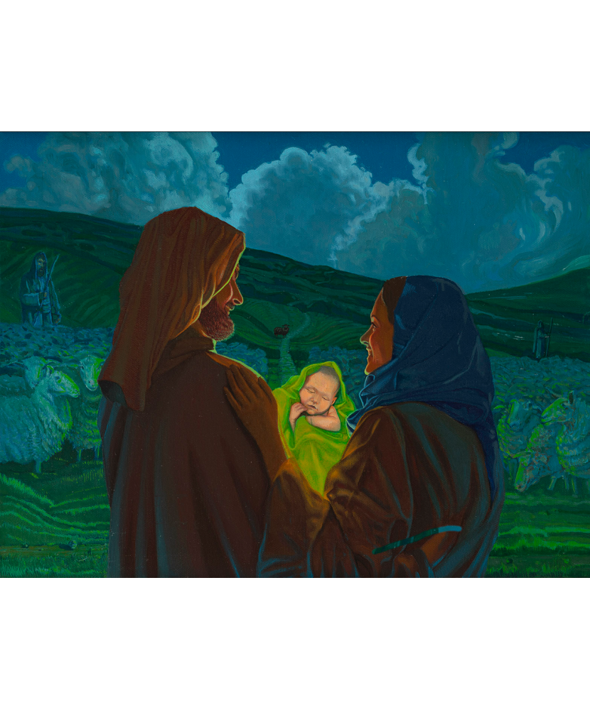 Obraz Jacak Hajnosa ze sceną Boze Narodzenie