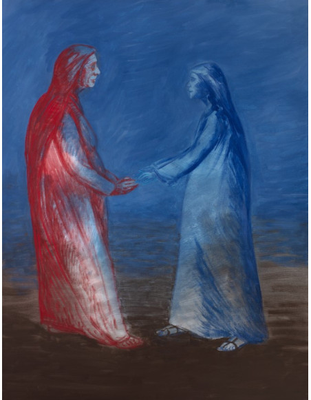 „Nawiedzenie św. Elżbiety II” - Jarosław Modzelewski | Reprodukcja obrazu religijnego